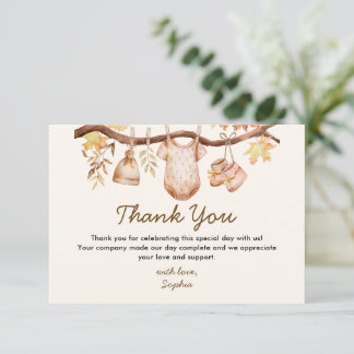 Val in Love Baby Shower Bedankkaart