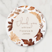 Val in Love Baby Shower Feest Bedankjes Labels (Voorkant)