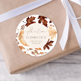 Val in Love Baby Shower Feest  Ronde Sticker