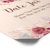Val in Love Boho Roze Pompoen Date Jar Poster (Hoek)