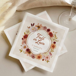 Val in Love Fall Floral Bruiloftserviesjes Servet
