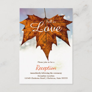 Val in Love Leaf Foto - Ontvodigingsuitnodiging Kaart
