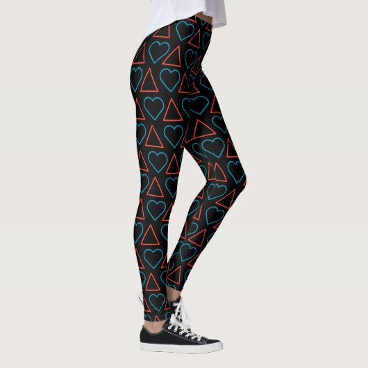 "Val in Love met Verandering" Patroon Leggings (Rechts)