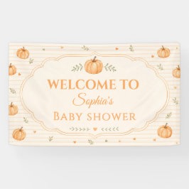 Val in Love Pompoen Baby Shower Banner Waterverf