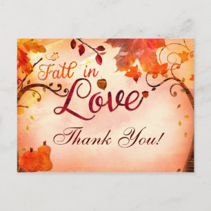 VAL IN VERLIEFDEIS Herfst Fantasievol BEDANKT Kaar Briefkaart