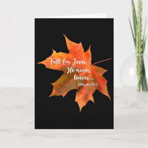 Val Jezus Hij Verlaat Nooit Herfst Christelijke Cu Kaart