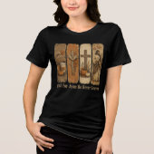 Val Jezus Hij Verlaat Nooit Tri-Blend Shirt (Voorkant)