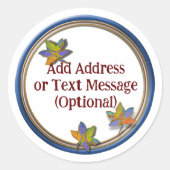 Val laat cirkel ronde sticker (Voorkant)