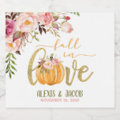 Val met de vonkende wijnfleslabel sparkling wijnetiket (Enkel label)