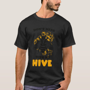 Val niet aan mijn bijenkorf Bijenhoningraat Imker T-shirt
