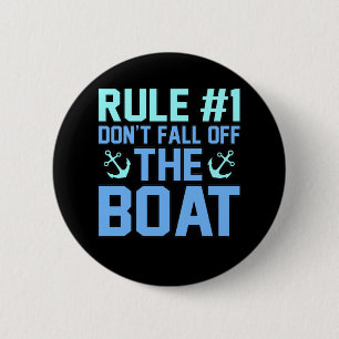 Val Niet Van Boot Boot Vaart Schip Zeiler Cruise L Ronde Button 5,7 Cm