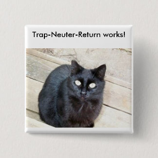 Val-onzijdig-terugkeer knoop vierkante button 5,1 cm