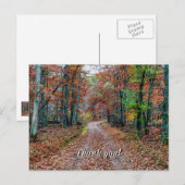 Val op de onverharde weg Bedankt ansichtkaart Briefkaart (Voorkant / Achterkant)