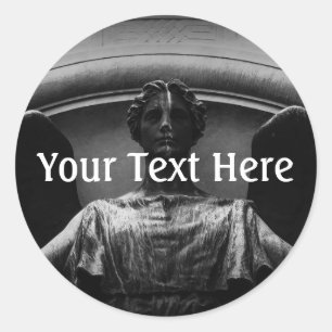 Val op wacht ronde sticker