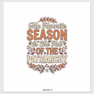 Val Patriarchie Vintage Feministische Herfst T-Shi Sticker