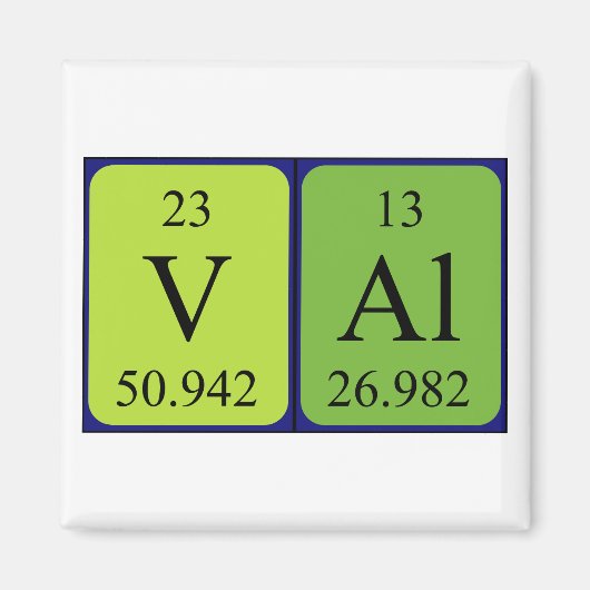 Val periodiek lijstnaam magnet (Voorkant)