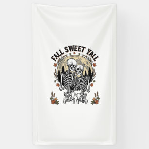 Val Skelet Koppel Vintage Gravure Herfst Overhemd Spandoek