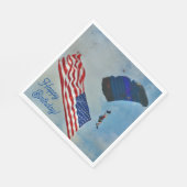 Val Skydiven Amerikaanse Vlag Servet (Hoek)