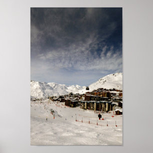 Val Thorens Drie valleien Franse Alpen Frankrijk Poster
