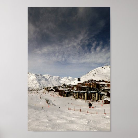 Val Thorens Drie valleien Franse Alpen Frankrijk Poster (Voorkant)