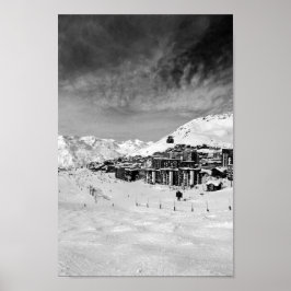 Val Thorens Drie valleien Franse Alpen Frankrijk Poster