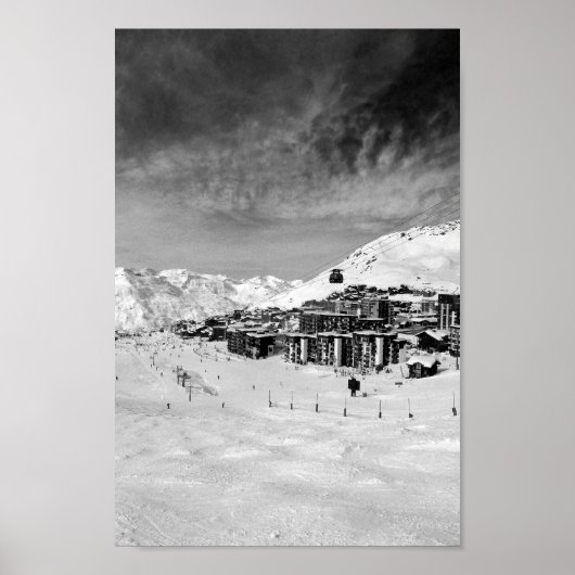 Val Thorens Drie valleien Franse Alpen Frankrijk Poster (Voorkant)