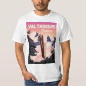 Val Thorens, France ski poster T-shirt (Voorkant)