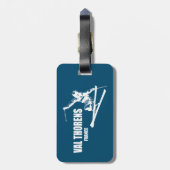 Val Thorens France Skier Bagagelabel (Achterkant verticaal)