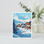 Val Thorens Frankrijk Reizen  Illustratie Briefkaart (Staand voorkant)