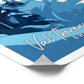Val Thorens Frankrijk Reizen Illustratie Poster (Hoek)