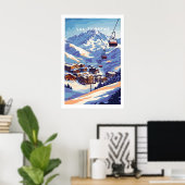 Val Thorens Frankrijk Ski Poster 1 (Thuiskantoor)