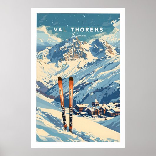 Val Thorens Reisposter 1 Poster (Voorkant)