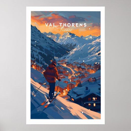 Val Thorens Ski Poster 1 (Voorkant)