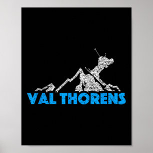 Val Thorens Skiën Snowboarden Frankrijk Resort Dis Poster