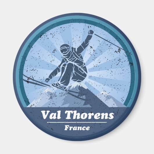 Val Thorens Skieur Magneet (Voorkant)