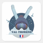 Val Thorens Vierkante Sticker (Voorkant)