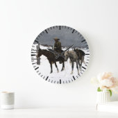 Val van de Cowboy Frederic Remington 1895 Western Grote Klok (Huis)