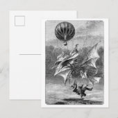 Val van de vliegende man briefkaart (Voorkant / Achterkant)