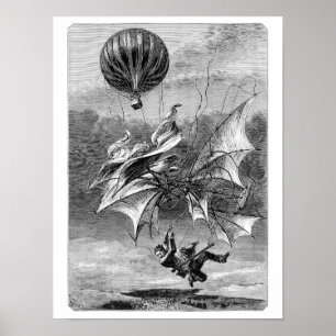 Val van de vliegende man poster
