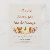 val verlaat Thanksgiving bewegende aankondiging Briefkaart (Voorkant)