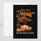 Val voor Jezus, Hij gaat nooit weg Prettig Hallowe Kaart (Voorkant / Achterkant)