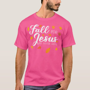 Val voor Jezus Hij Verlaat Jezus Nooit T-shirt