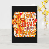 Val Voor Jezus Hij Verlaat Nooit Christelijk Geloo Kaart (Gele Bloem)