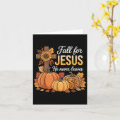 Val Voor Jezus Hij Verlaat Nooit Christelijke Dank Kaart (Gele Bloem)