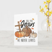 Val voor Jezus Hij Verlaat Nooit Christelijke Dank Kaart (Gele Bloem)