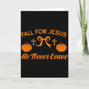 Val Voor Jezus Hij Verlaat Nooit Cute Pumpkin Hall Kaart