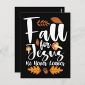 Val voor Jezus Hij Verlaat Nooit Thanksgiving Chri Briefkaart (Voorkant / Achterkant)