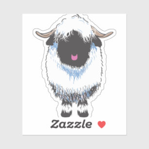Valais Black Nose Sheep Laptop Sticker, sticker