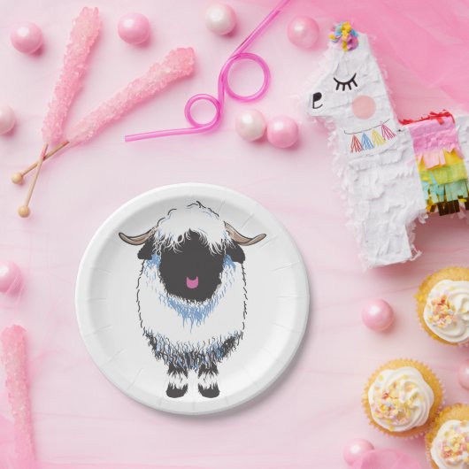 Valais Black Nose Sheep Papieren Bordje (Feest)