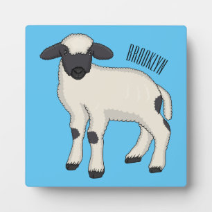 Valais Blacknose schaap cartoon illustratie Fotoplaat